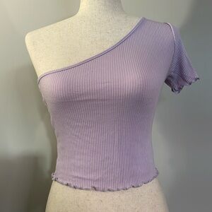 Lavender one shoulder top